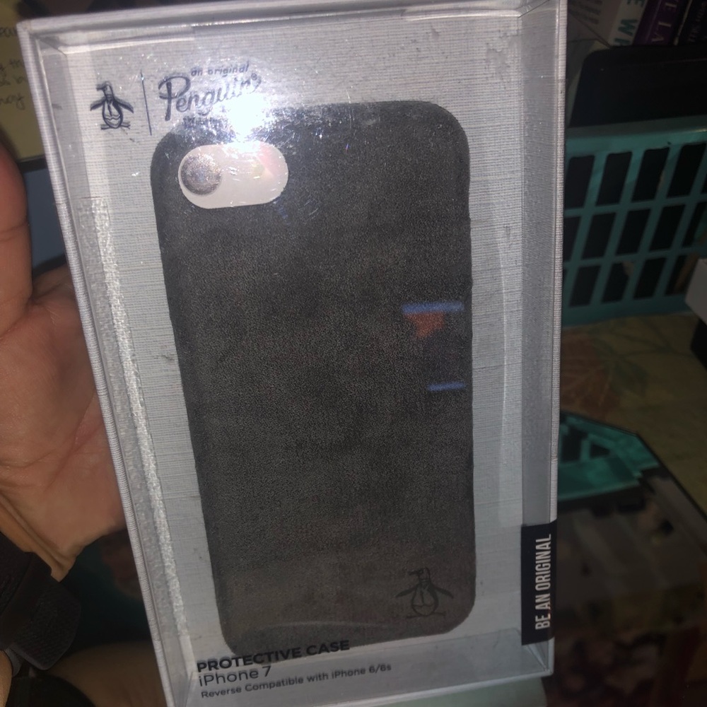 🐧 NEW Grey Suede iPHONE 7/6/6sPhone Case Cover 🐧